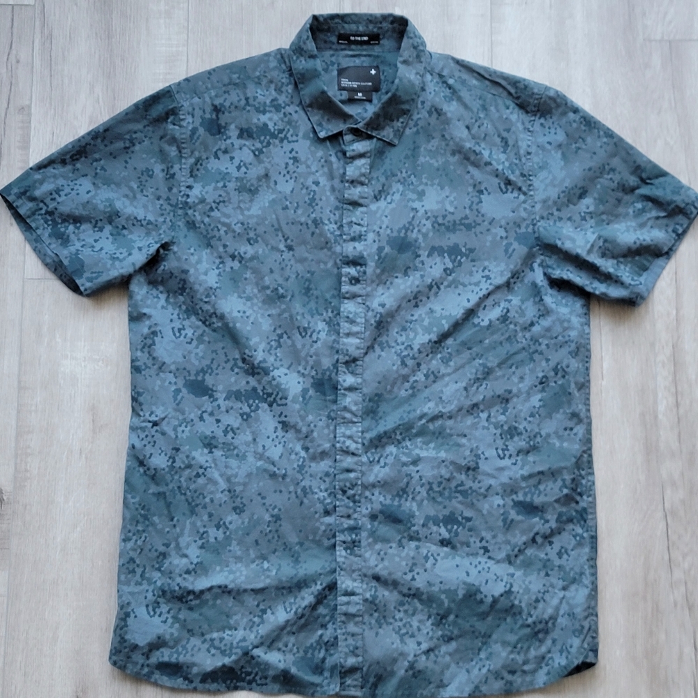 TAVIK CAMO SS BUTTON DOWN SHIRT